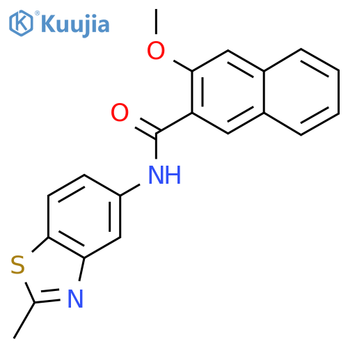3-methoxy-N-(2-methyl-1,3-benzothiazol-5-yl)naphthalene-2-carboxamide structure