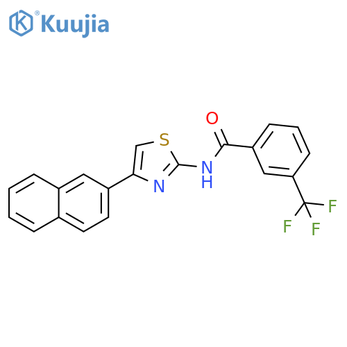 N-4-(naphthalen-2-yl)-1,3-thiazol-2-yl-3-(trifluoromethyl)benzamide structure