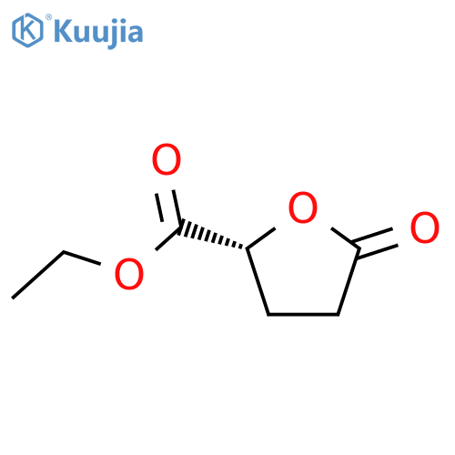 2-Furancarboxylic acid,tetrahydro-5-oxo-, ethyl ester, (2R)- structure