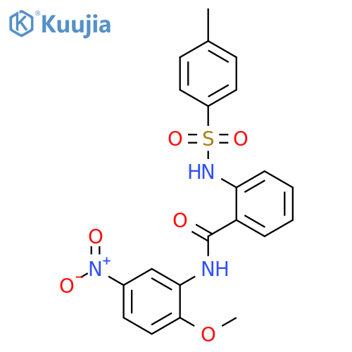 N-(2-methoxy-5-nitrophenyl)-2-(4-methylbenzenesulfonamido)benzamide structure