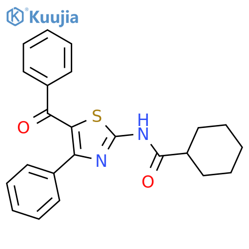 N-(5-benzoyl-4-phenyl-1,3-thiazol-2-yl)cyclohexanecarboxamide structure