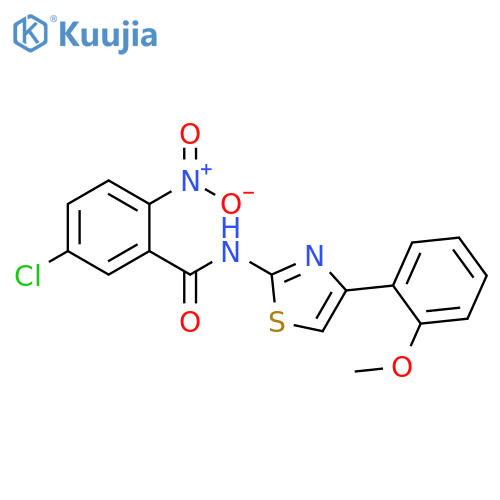 5-chloro-N-4-(2-methoxyphenyl)-1,3-thiazol-2-yl-2-nitrobenzamide structure