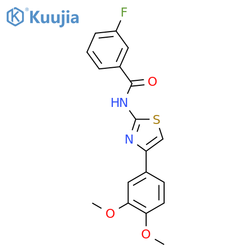 N-[4-(3,4-dimethoxyphenyl)-1,3-thiazol-2-yl]-3-fluorobenzamide structure