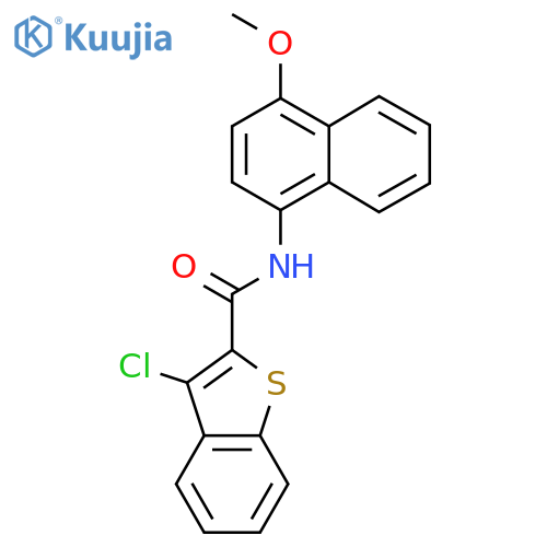 3-chloro-N-(4-methoxynaphthalen-1-yl)-1-benzothiophene-2-carboxamide structure