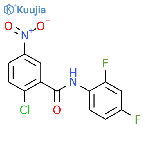 2-chloro-N-(2,4-difluorophenyl)-5-nitrobenzamide structure