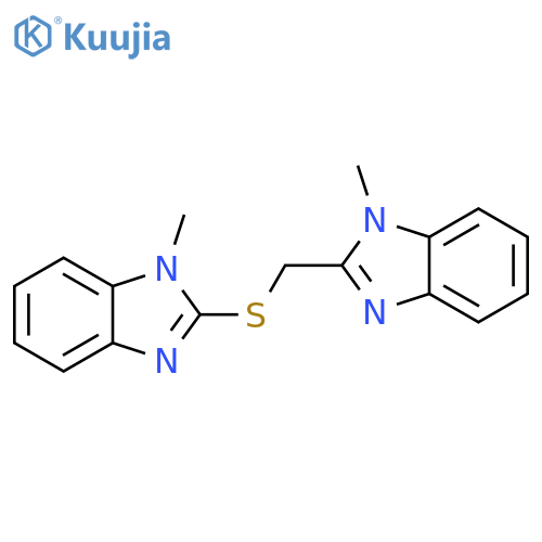 1-methyl-2-{[(1-methyl-1H-1,3-benzodiazol-2-yl)methyl]sulfanyl}-1H-1,3-benzodiazole structure