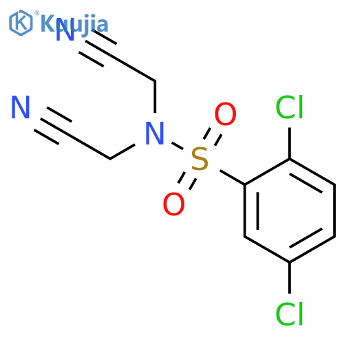 2,5-dichloro-N,N-bis(cyanomethyl)benzenesulfonamide structure