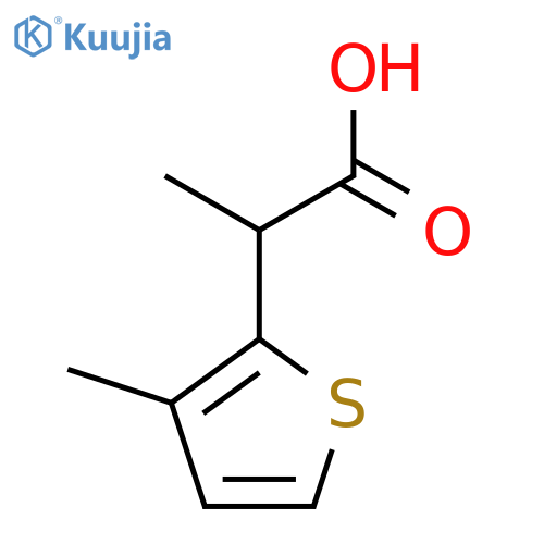 2-(3-Methylthiophen-2-yl)propanoic acid structure