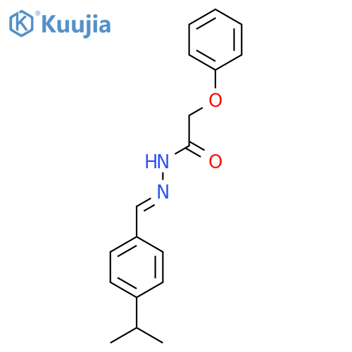 2-phenoxy-N'-(1E)-4-(propan-2-yl)phenylmethylideneacetohydrazide structure