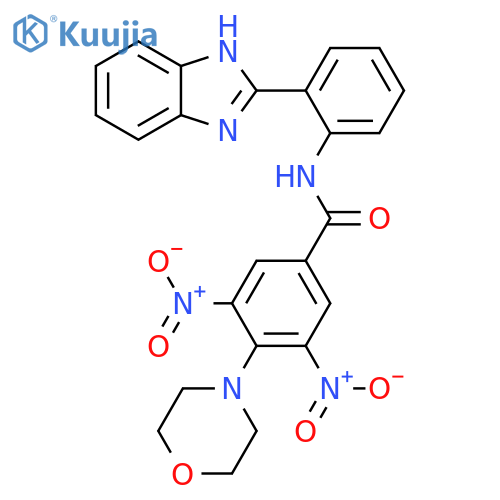 N-2-(1H-1,3-benzodiazol-2-yl)phenyl-4-(morpholin-4-yl)-3,5-dinitrobenzamide structure