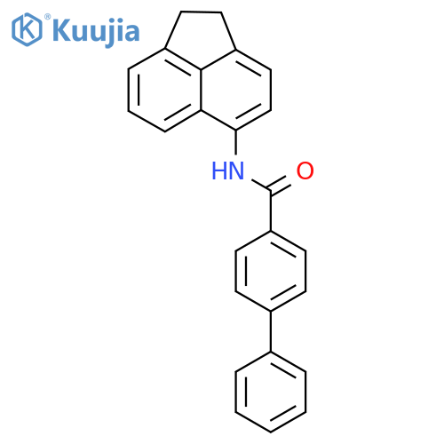 N-(1,2-dihydroacenaphthylen-5-yl)-1,1'-biphenyl-4-carboxamide structure