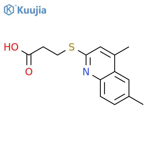 3-(4,6-Dimethylquinolin-2-yl)thiopropanoic Acid structure