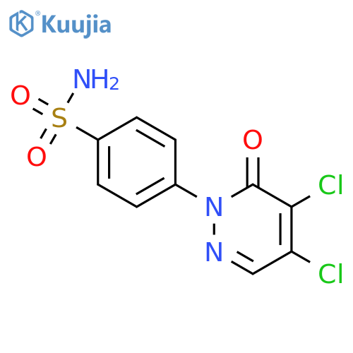 4-(4,5-dichloro-6-oxo-1,6-dihydropyridazin-1-yl)benzene-1-sulfonamide structure