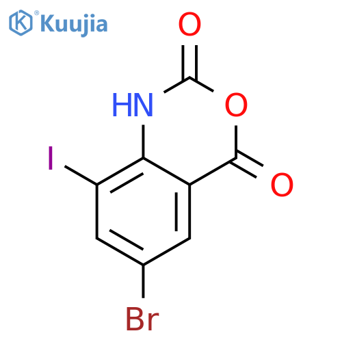 2H-3,1-Benzoxazine-2,4(1H)-dione, 6-bromo-8-iodo- structure