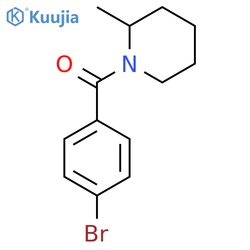 (4-bromophenyl)(2-methyl-1-piperidinyl)methanone structure