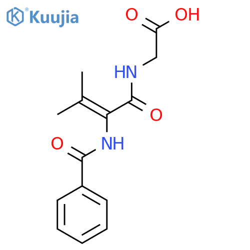2-(2-Benzamido-3-methylbut-2-enamido)acetic acid structure