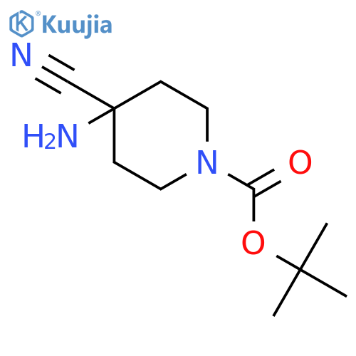 tert-Butyl 4-amino-4-cyanopiperidine-1-carboxylate structure