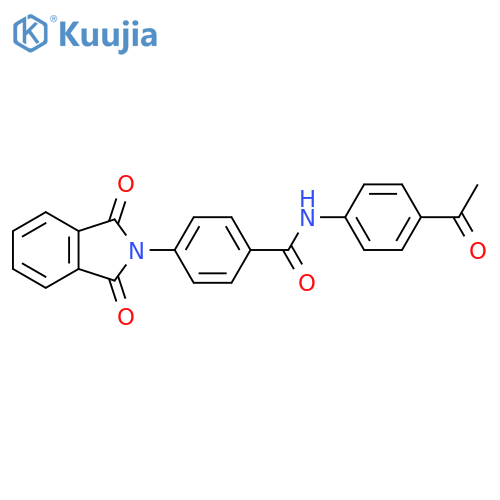 N-(4-acetylphenyl)-4-(1,3-dioxo-2,3-dihydro-1H-isoindol-2-yl)benzamide structure