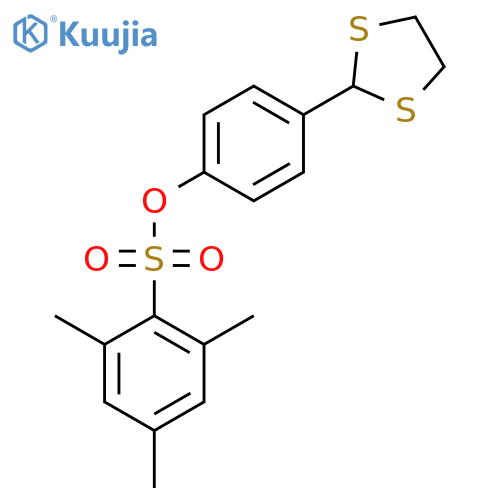 4-(1,3-Dithiolan-2-yl)phenyl 2,4,6-trimethylbenzene-1-sulfonate structure