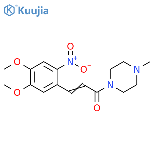 (2E)-3-(4,5-dimethoxy-2-nitrophenyl)-1-(4-methylpiperazin-1-yl)prop-2-en-1-one structure