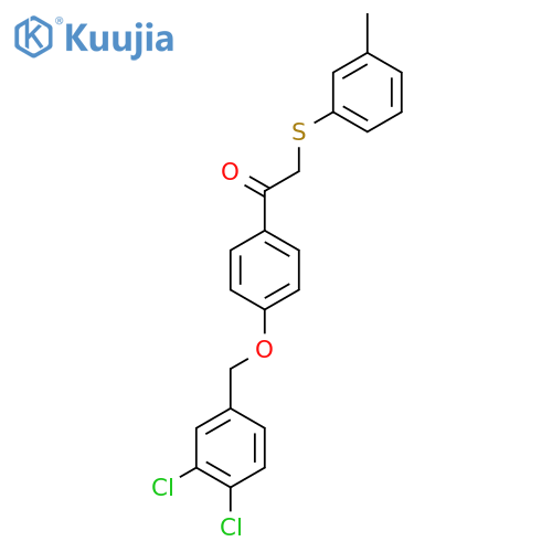 1-(4-(3,4-Dichloro-benzyloxy)-phenyl)-2-M-tolylsulfanyl-ethanone structure