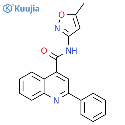 N-(5-methyl-1,2-oxazol-3-yl)-2-phenylquinoline-4-carboxamide structure