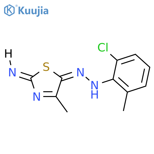 2-Thiazolamine,5-[2-(2-chloro-6-methylphenyl)diazenyl]-4-methyl- structure