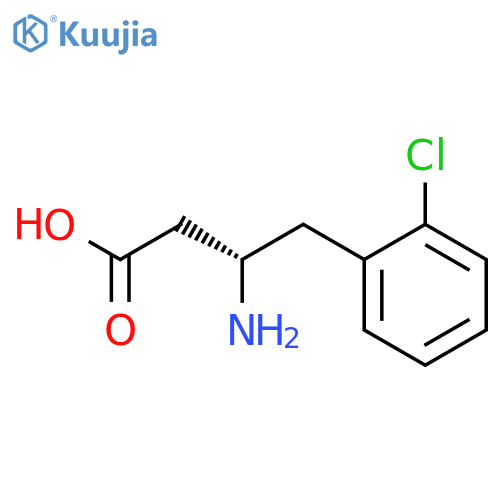 (S)-3-Amino-4-(2-chlorophenyl)butanoic acid hydrochloride structure