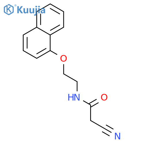 2-Cyano-N-(2-(naphthalen-1-yloxy)ethyl)acetamide structure