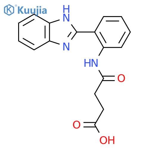 3-{[2-(1H-1,3-benzodiazol-2-yl)phenyl]carbamoyl}propanoic acid structure