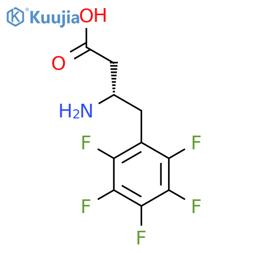 (S)-3-Amino-4-pentafluorophenylbutanoic acid hydrochloride structure