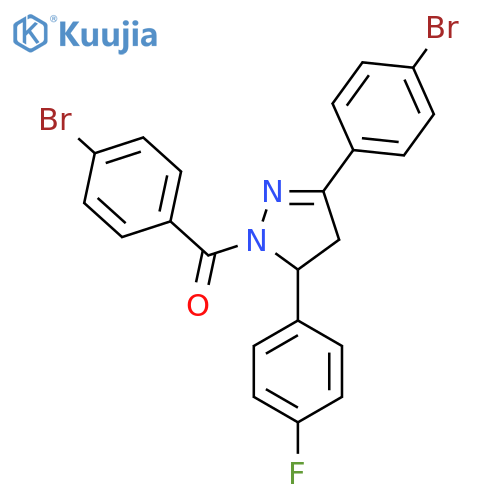 1-(4-bromobenzoyl)-3-(4-bromophenyl)-5-(4-fluorophenyl)-4,5-dihydro-1H-pyrazole structure