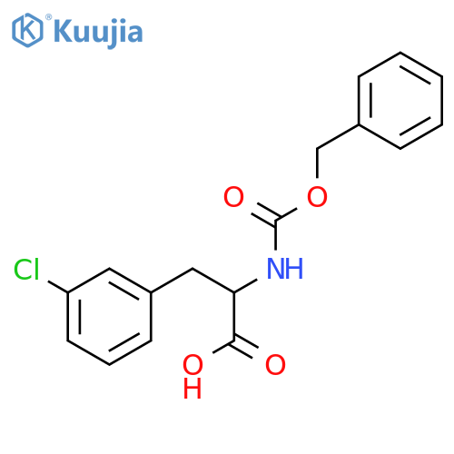 2-{(benzyloxy)carbonylamino}-3-(3-chlorophenyl)propanoic acid structure