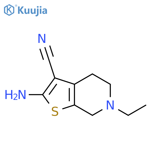 2-Amino-6-ethyl-4,5,6,7-tetrahydrothieno2,3-Cpyridine-3-carbonitrile structure