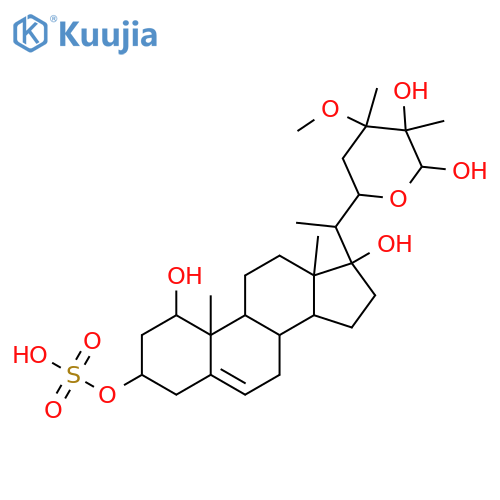 22,26-Epoxyergost-5-ene-1,3,17,24,25,26-hexol; (1α,3β,17α,22R,24R,25S,26ξ)-form, 24-Me ether, 3-O-sulfate structure