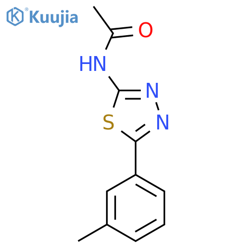 N-5-(3-methylphenyl)-1,3,4-thiadiazol-2-ylacetamide structure