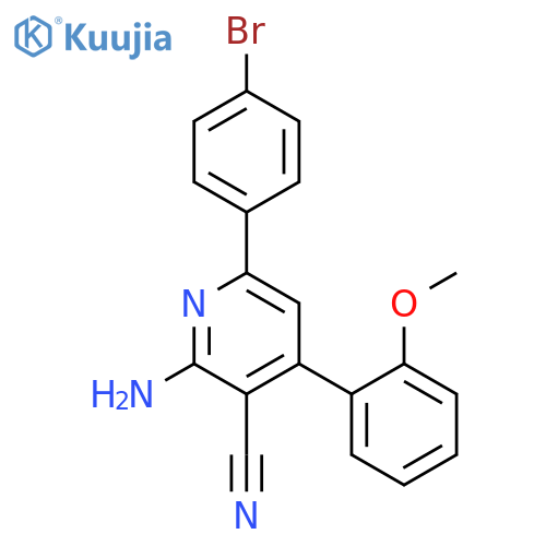 2-Amino-6-(4-bromo-phenyl)-4-(2-methoxy-phenyl)-nicotinonitrile structure