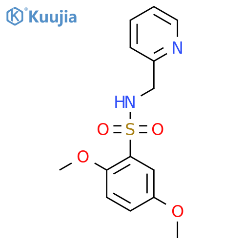 2,5-dimethoxy-N-(pyridin-2-yl)methylbenzene-1-sulfonamide structure
