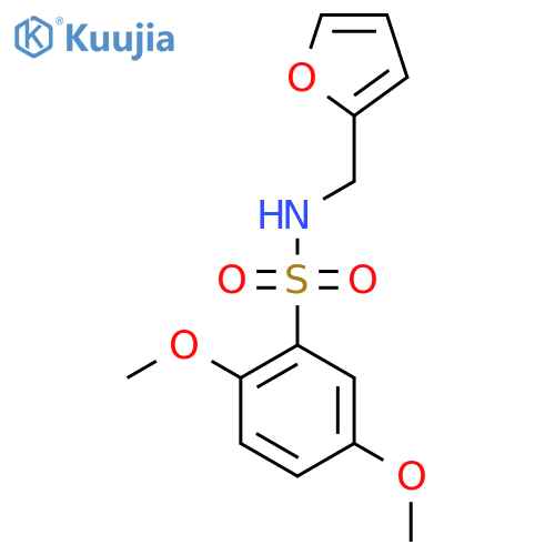 N-(furan-2-yl)methyl-2,5-dimethoxybenzene-1-sulfonamide structure