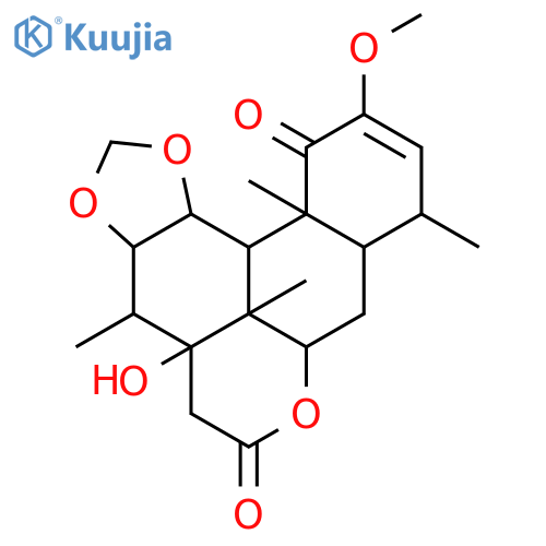 (3aS,4S,4aR,7aR,7bS,8aS,9S,12aS,12bS,12cS)-4a-hydroxy-11-methoxy-4,7b,9,12a-tetramethyl-3a,4a,7a,7b,8,8a,9,12a,12b,12c-decahydro[1,3]benzodioxolo[6,5,4-de]benzo[g]chromene-6,12(4H,5H)-dione structure