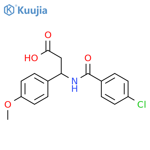Benzenepropanoic acid, b-[(4-chlorobenzoyl)amino]-4-methoxy- structure
