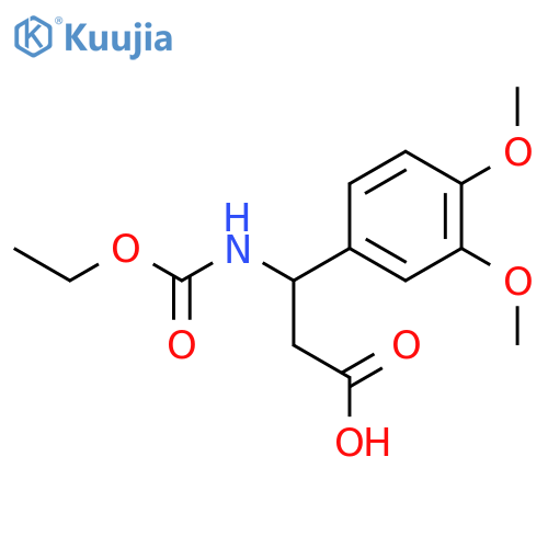 3-(3,4-Dimethoxyphenyl)-3-[(ethoxycarbonyl)amino]propanoic acid structure