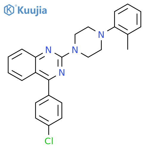 4-(4-chlorophenyl)-2-4-(2-methylphenyl)piperazin-1-ylquinazoline structure