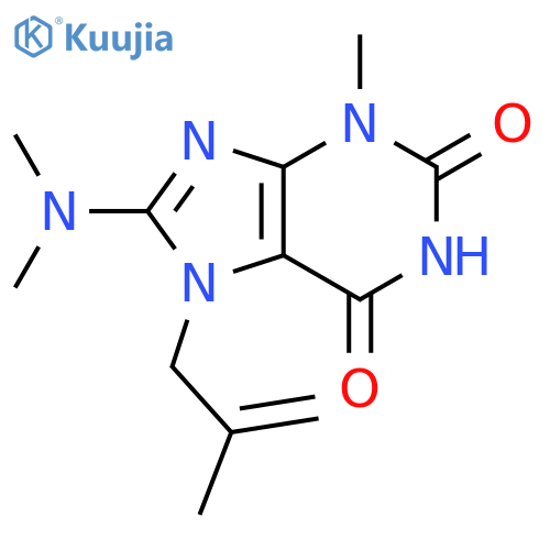 8-(dimethylamino)-3-methyl-7-(2-methylprop-2-en-1-yl)-2,3,6,7-tetrahydro-1H-purine-2,6-dione structure
