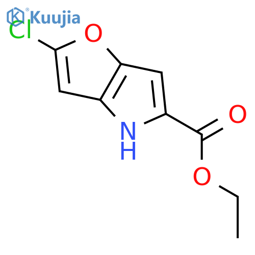 2-chloro-4H-Furo[3,2-b]pyrrole-5-carboxylic acid ethyl ester structure
