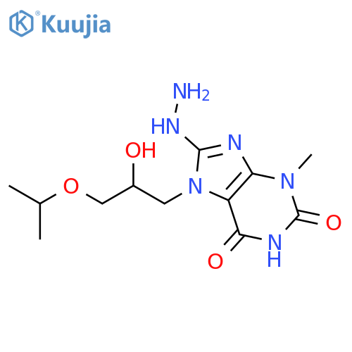8-hydrazinyl-7-2-hydroxy-3-(propan-2-yloxy)propyl-3-methyl-2,3,6,7-tetrahydro-1H-purine-2,6-dione structure