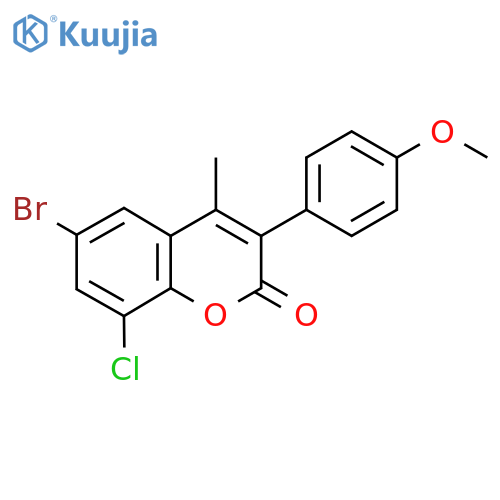 6-Bromo-8-chloro-3(4’-methoxyphenyl)-4-methylcoumarin structure