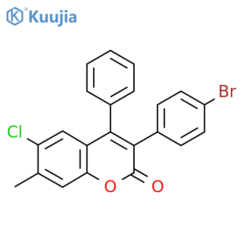 3(4’-Bromophenyl)-6-chloro-7-methyl-4-phenylcoumarin structure