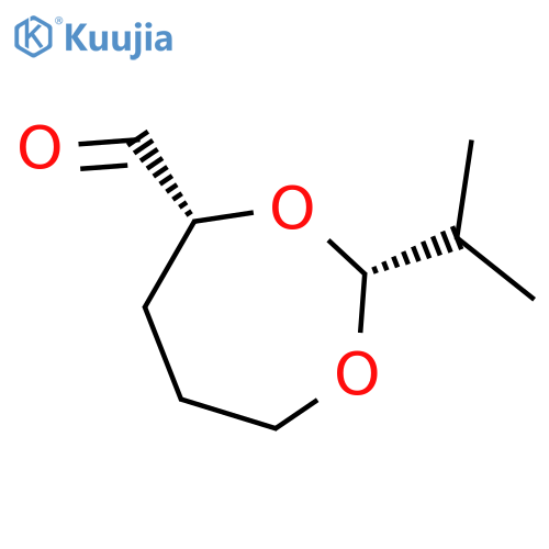 1,3-dioxepane-4-carboxaldehyde,2-(1-methylethyl)-,(2r,4r)-(9ci) structure