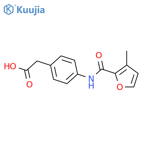 {4-(3-Methyl-furan-2-carbonyl)amino-phenyl}-aceticacid structure